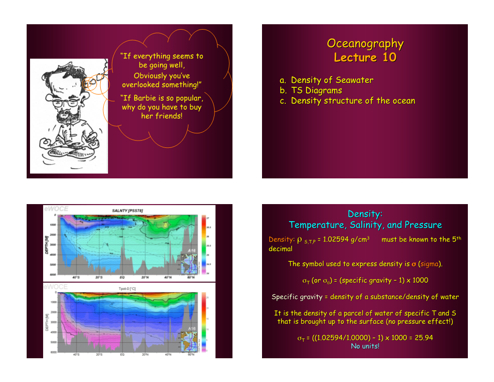 Oceanography Lecture 10