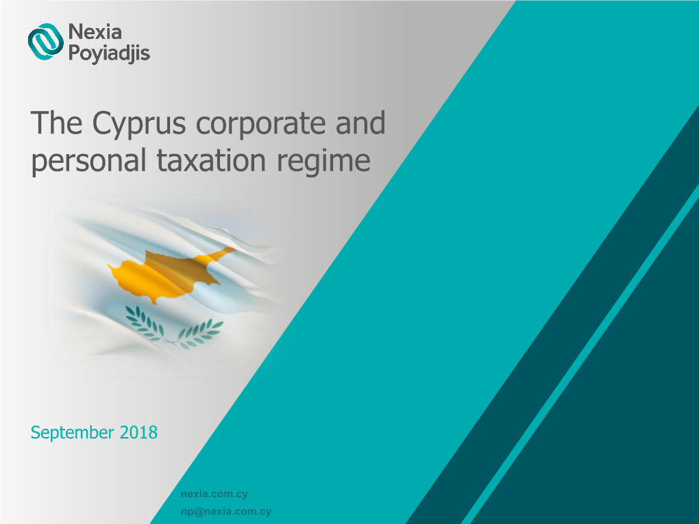 The Cyprus Corporate and Personal Taxation Regime