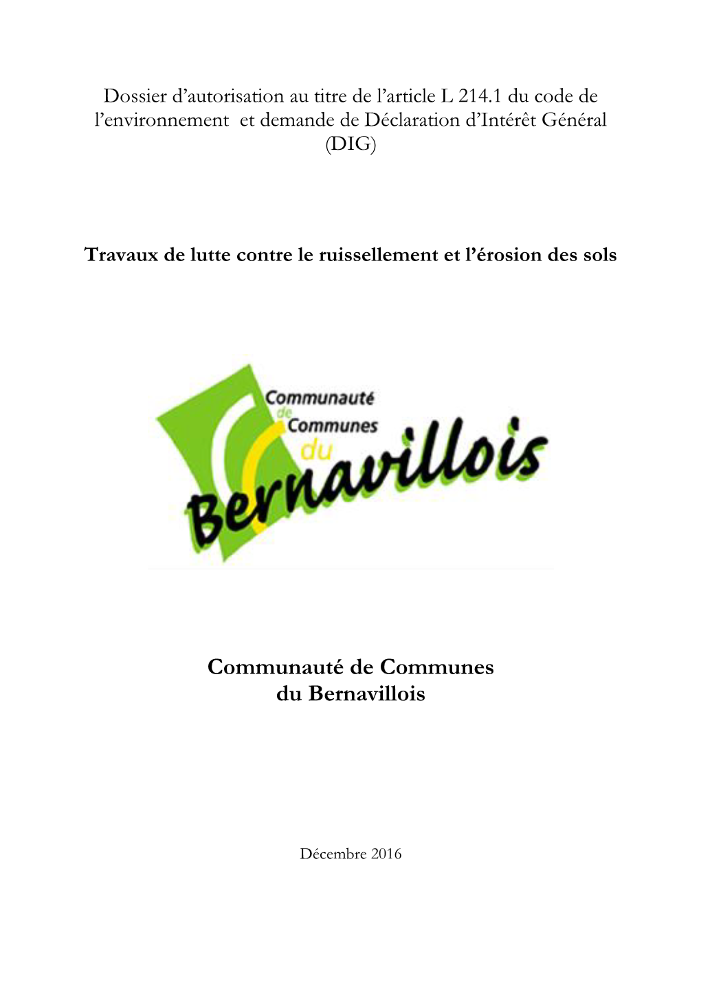 Communauté De Communes Du Bernavillois
