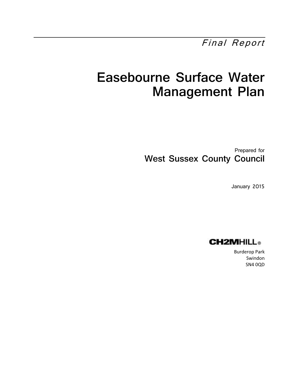 Easebourne Swmp Final Report Jan 23 2015 Iii