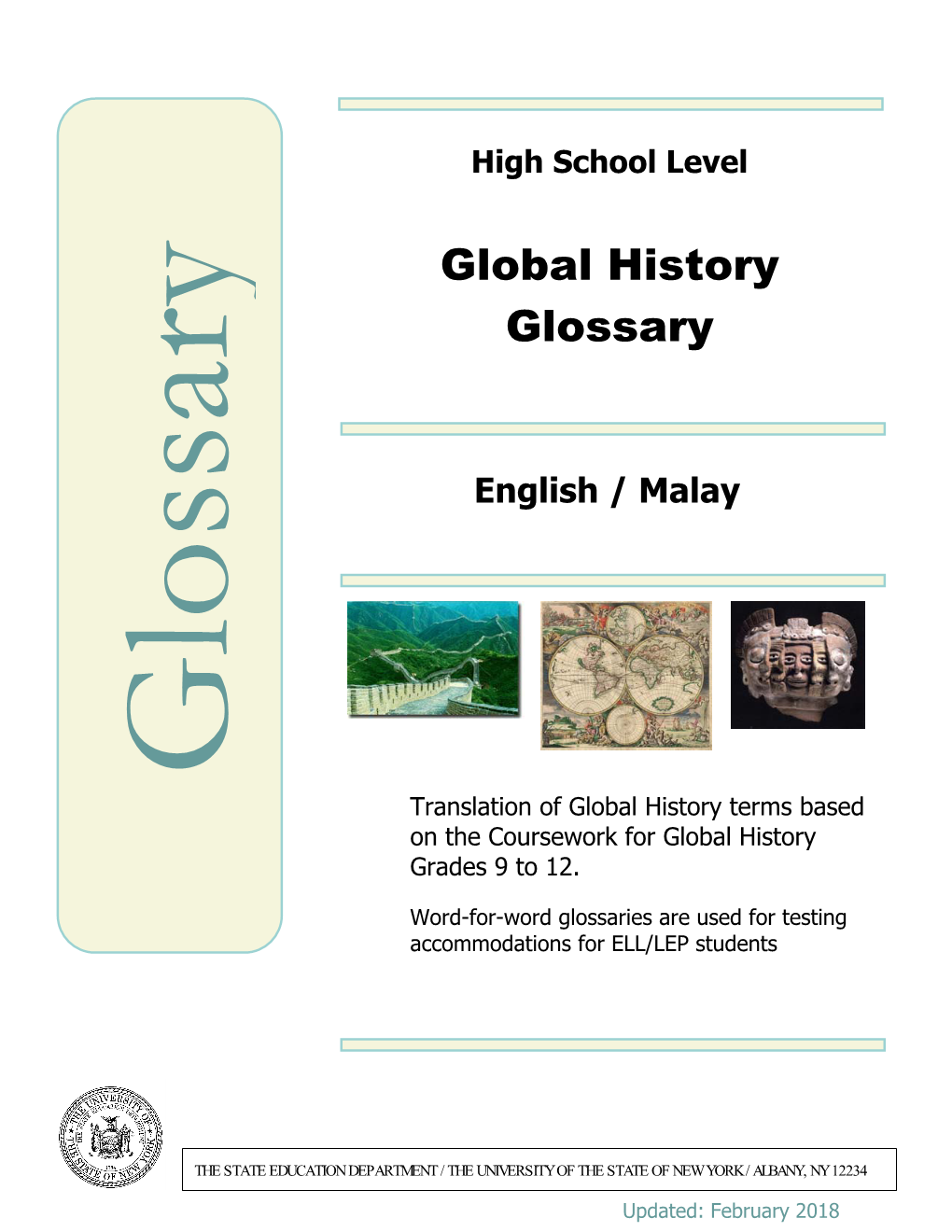 Global History Glossary – High School Level