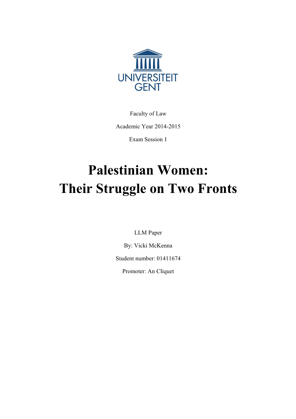 Palestinian Women: Their Struggle on Two Fronts