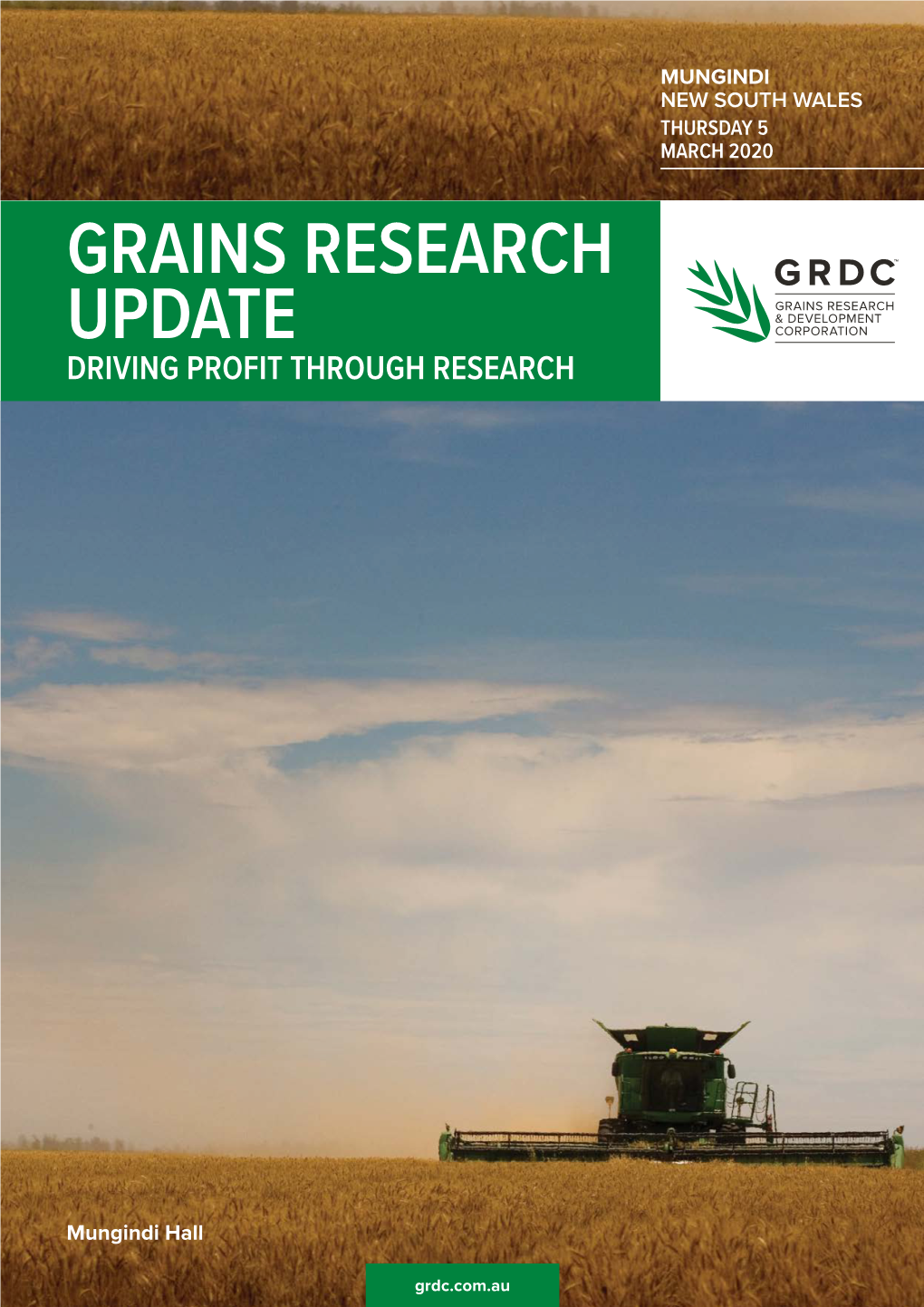 Grains Research Update Driving Profit Through Research