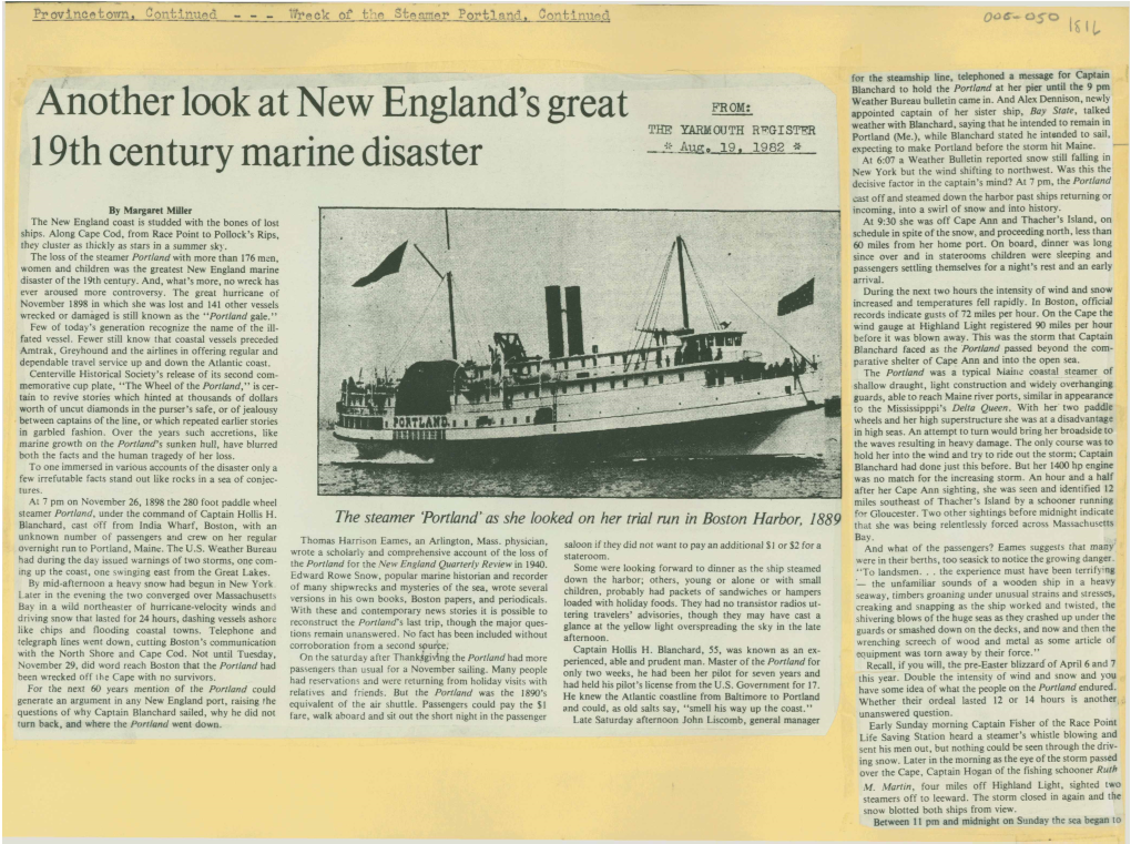 19Th Century Marine Disaster