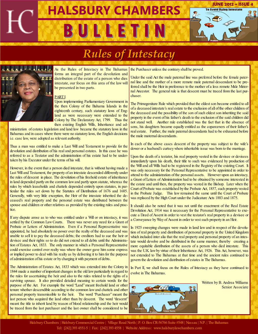 HC's Bulletin-RULES of INTESTACY by A. Williams