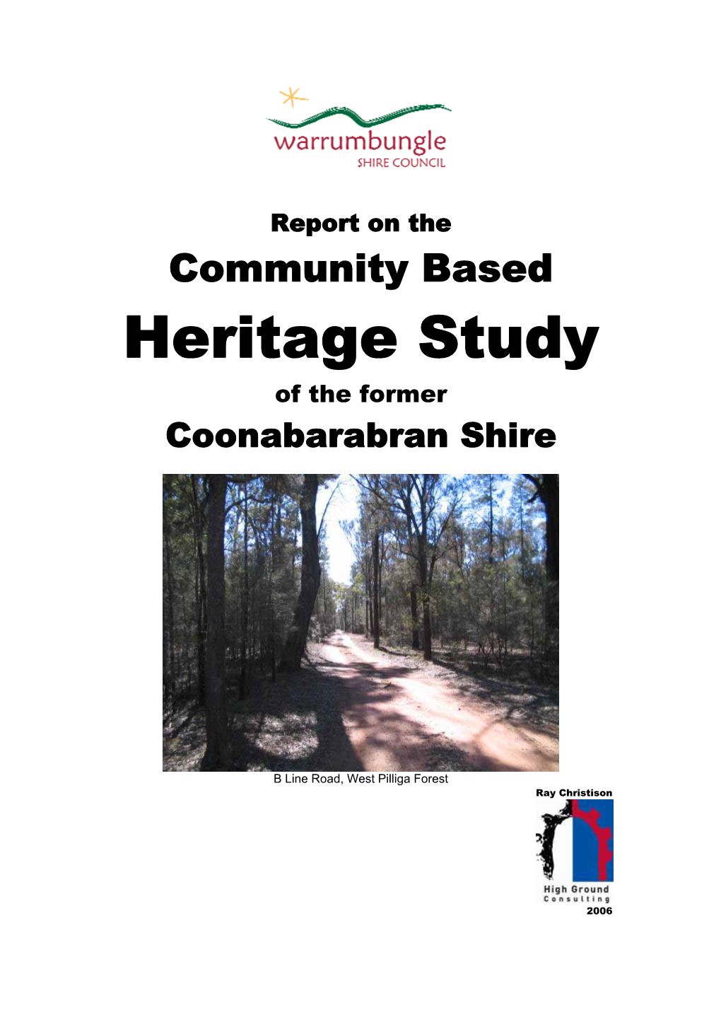 Heritage Study of the Former Coonabarabran Shire