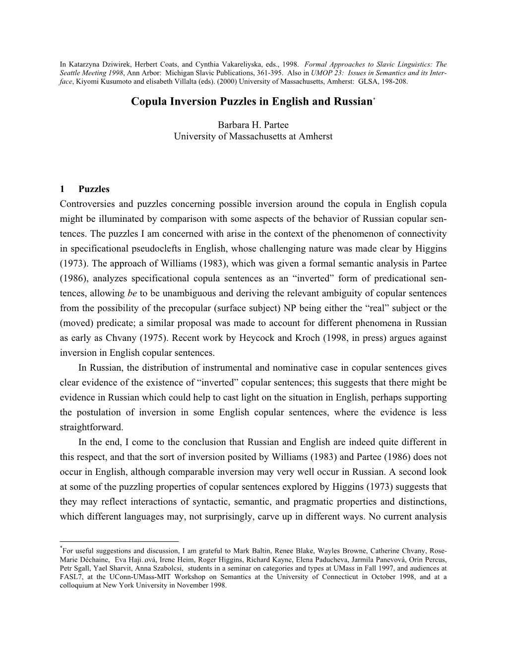 Copula Inversion Puzzles in English and Russian*