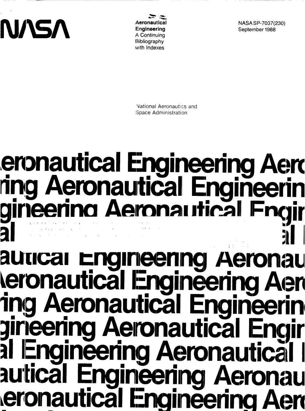 September 1988 National Aeronautics and Spac