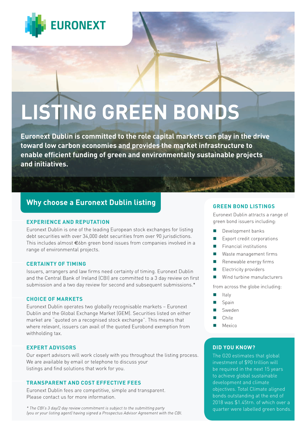 8220 Euronext Listing Green Bonds Brochure.Indd