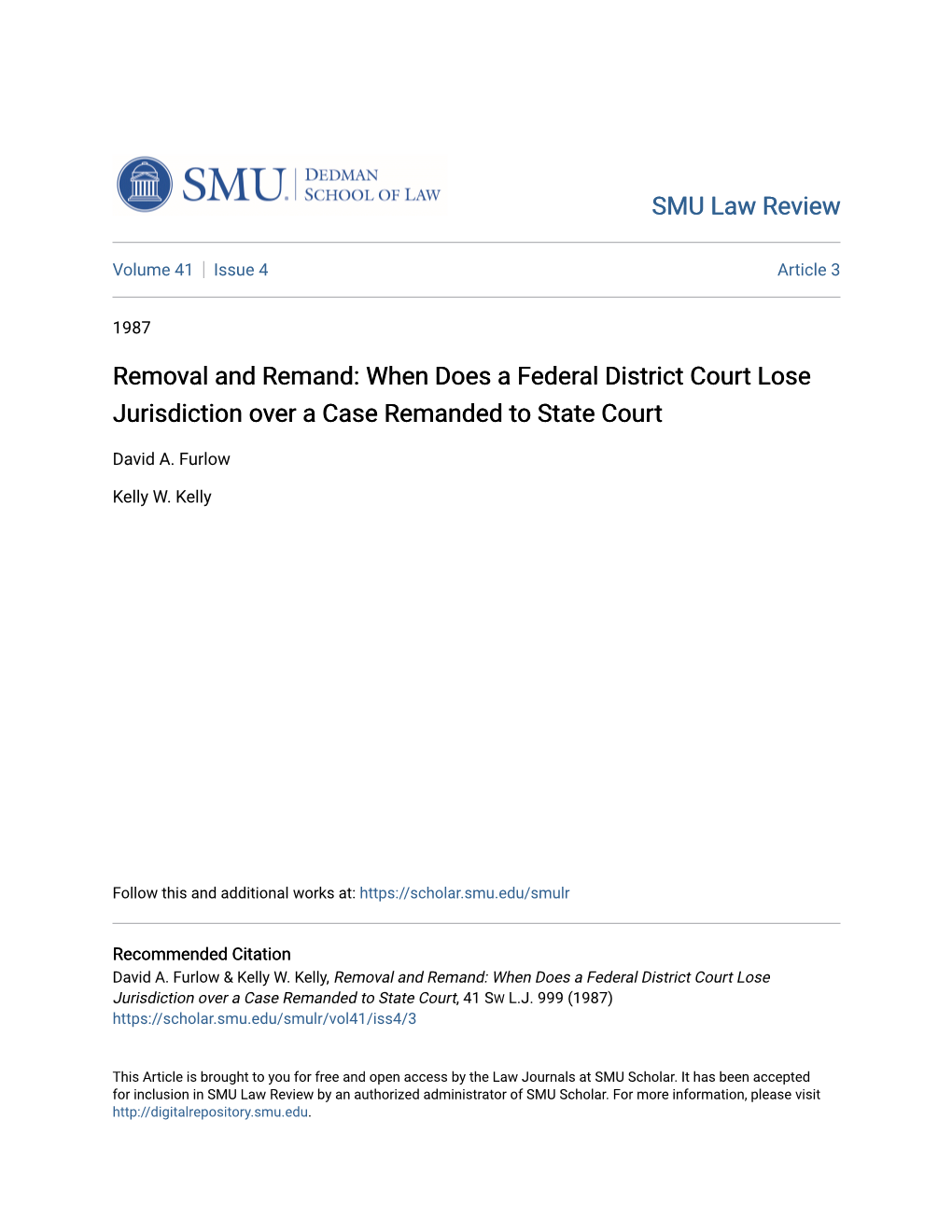 When Does a Federal District Court Lose Jurisdiction Over a Case Remanded to State Court