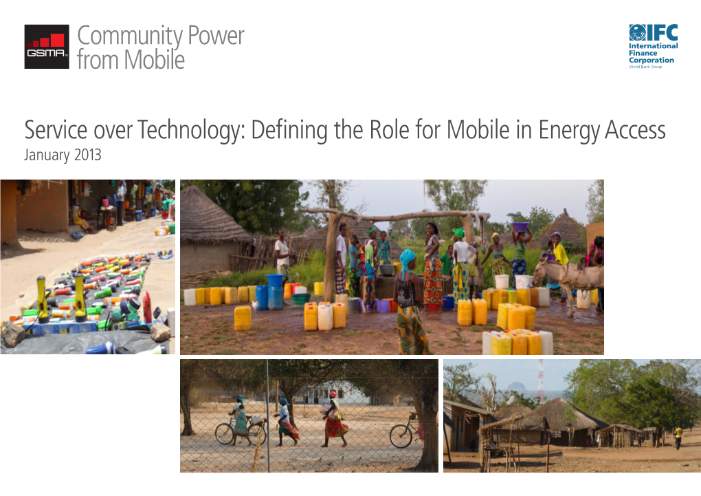 Service Over Technology: Defining the Role for Mobile in Energy Access