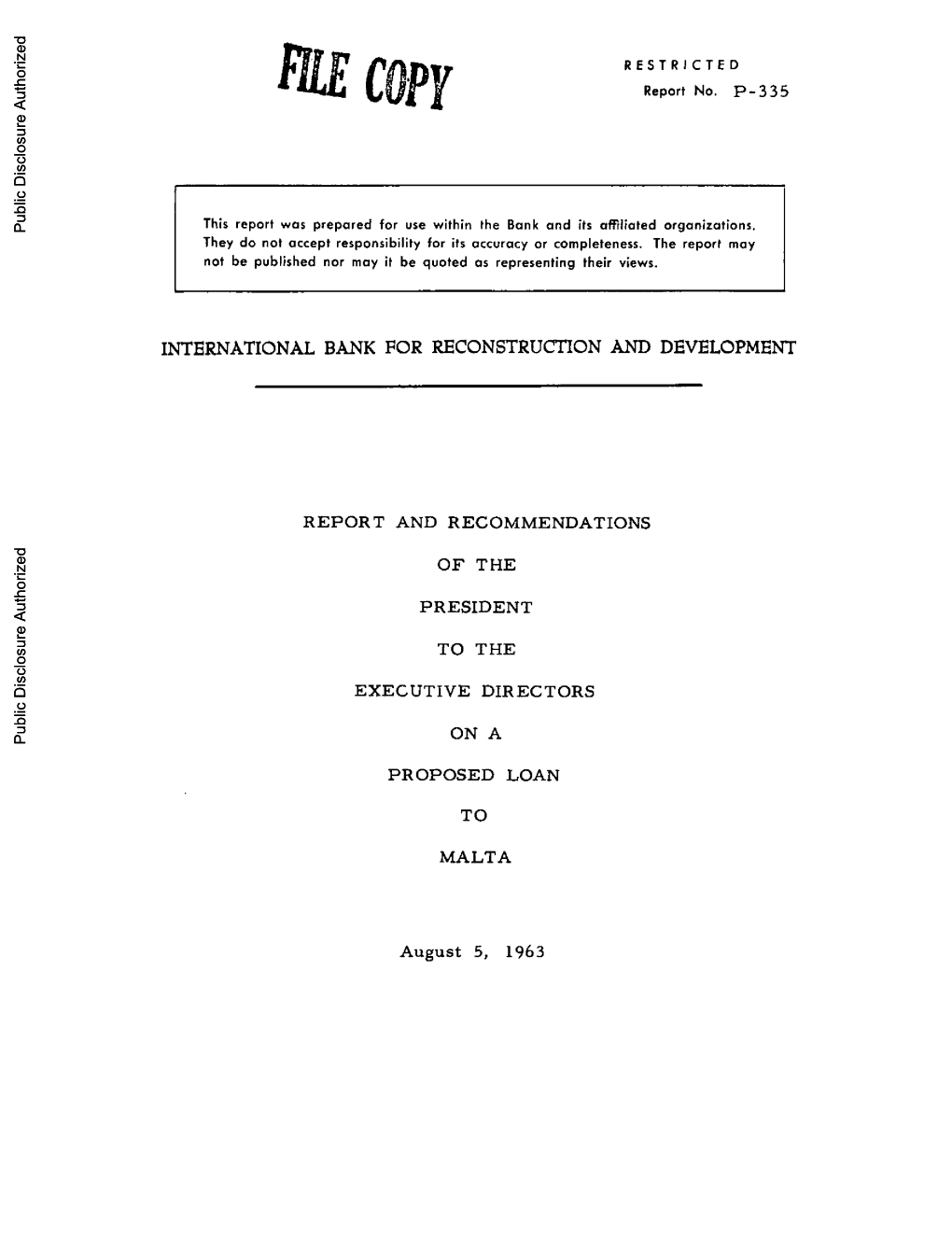 World Bank Document