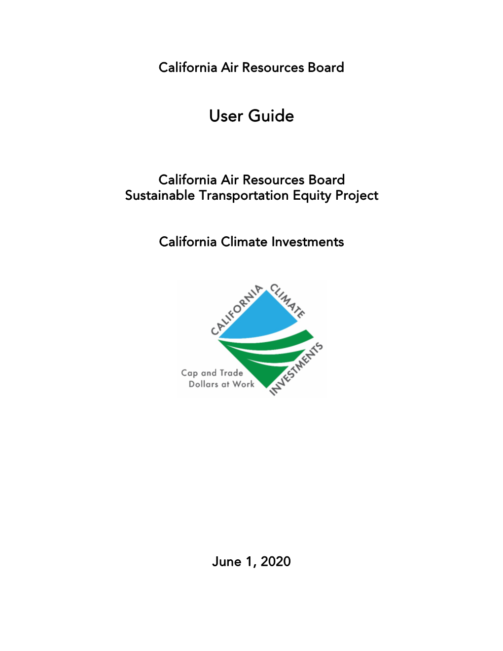 Sustainable Transportation Equity Project User Guide