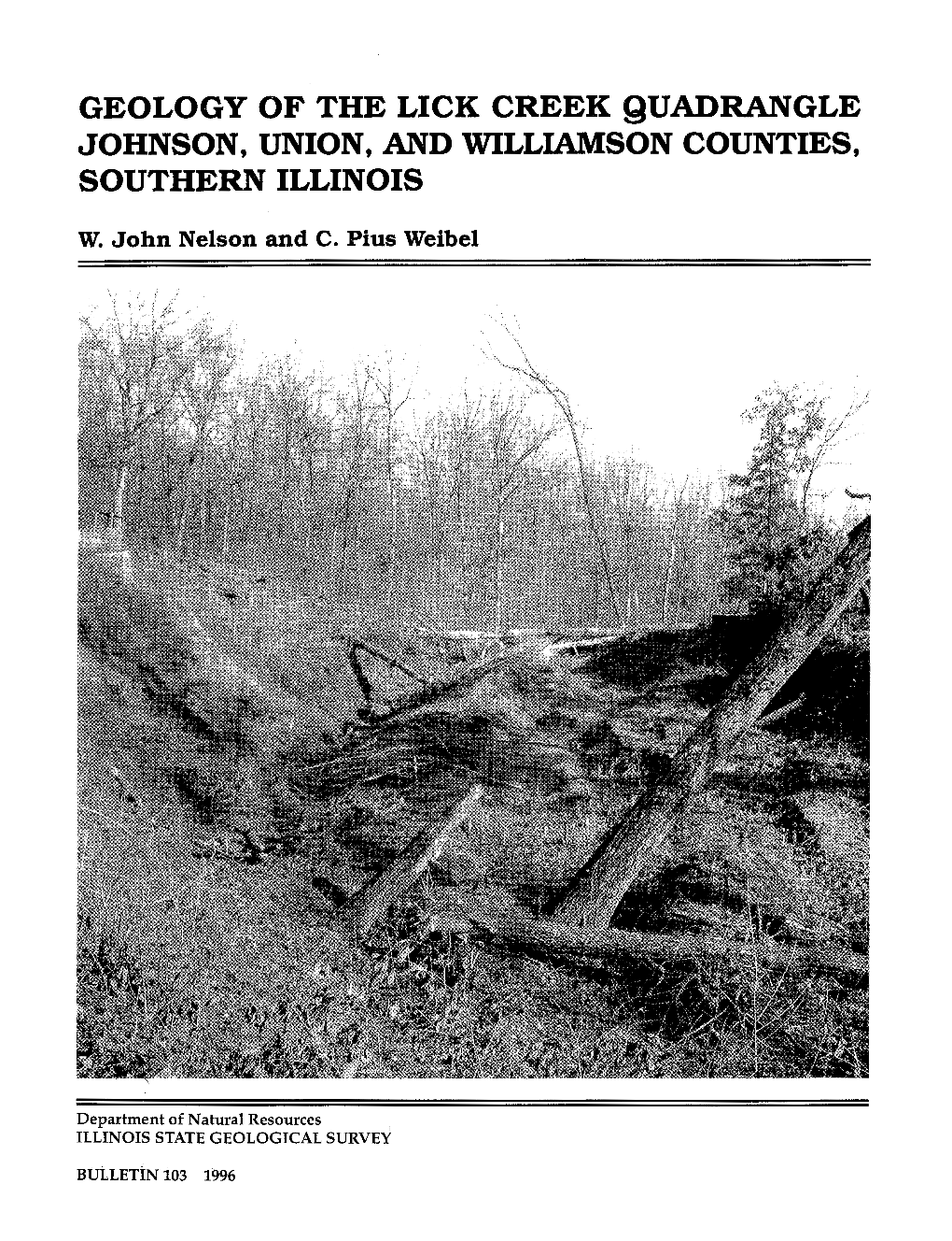 Geology of the Lick Creek Quadrangle Johnson, Union, and Williamson Counties, Southern Illinois