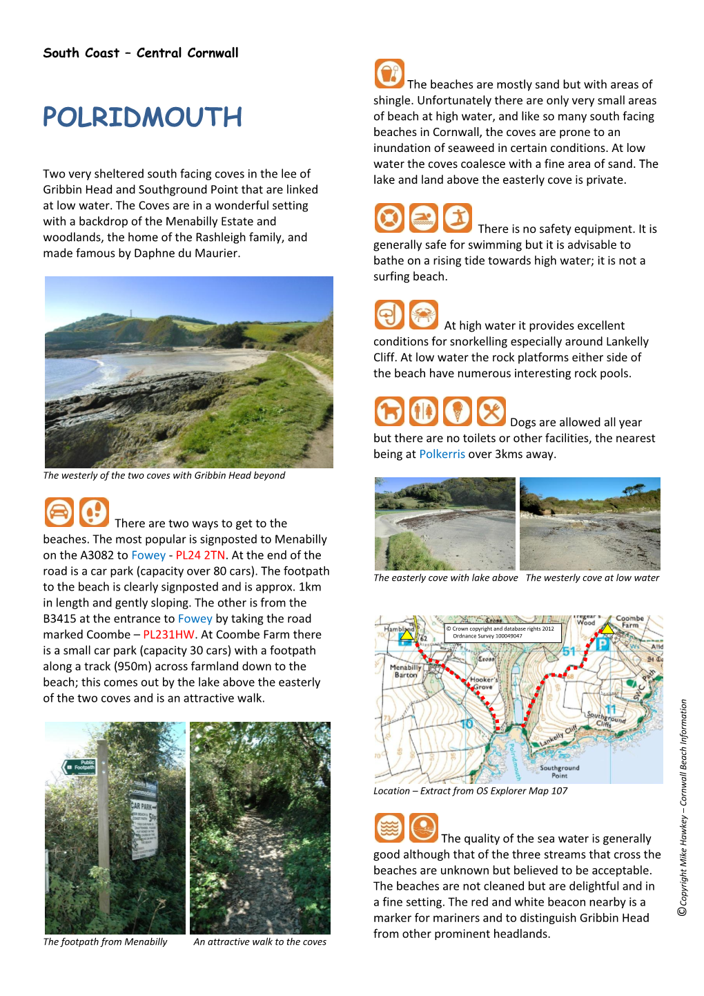 POLRIDMOUTH Beaches in Cornwall, the Coves Are Prone to an Inundation of Seaweed in Certain Conditions