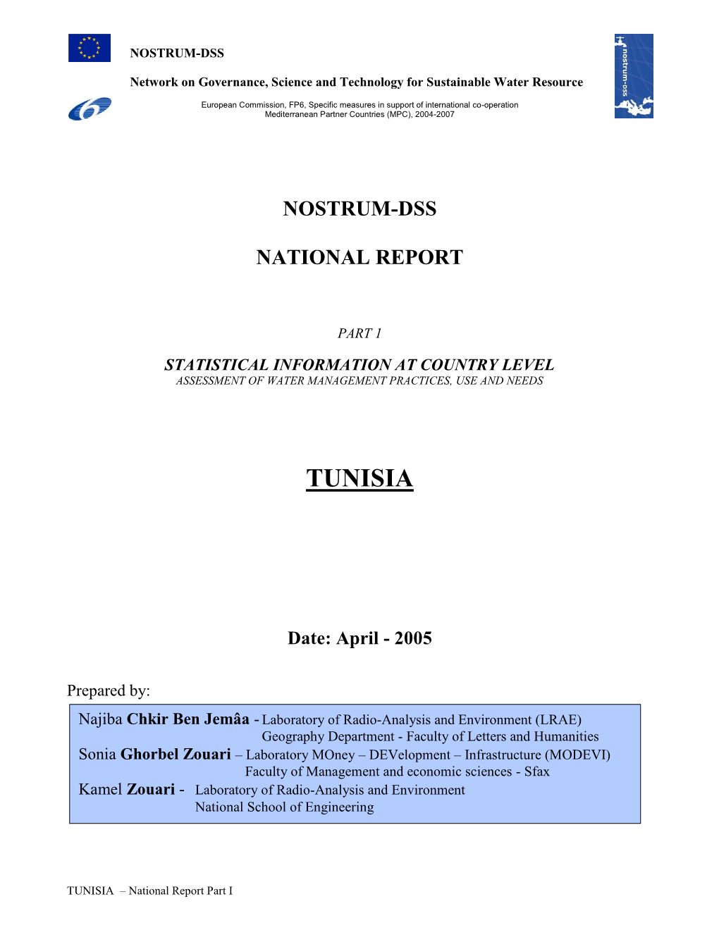 Nostrum-Dss National Report