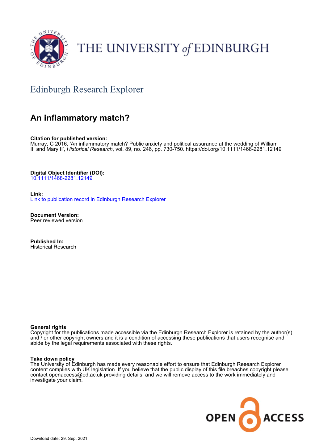 Edinburgh Research Explorer