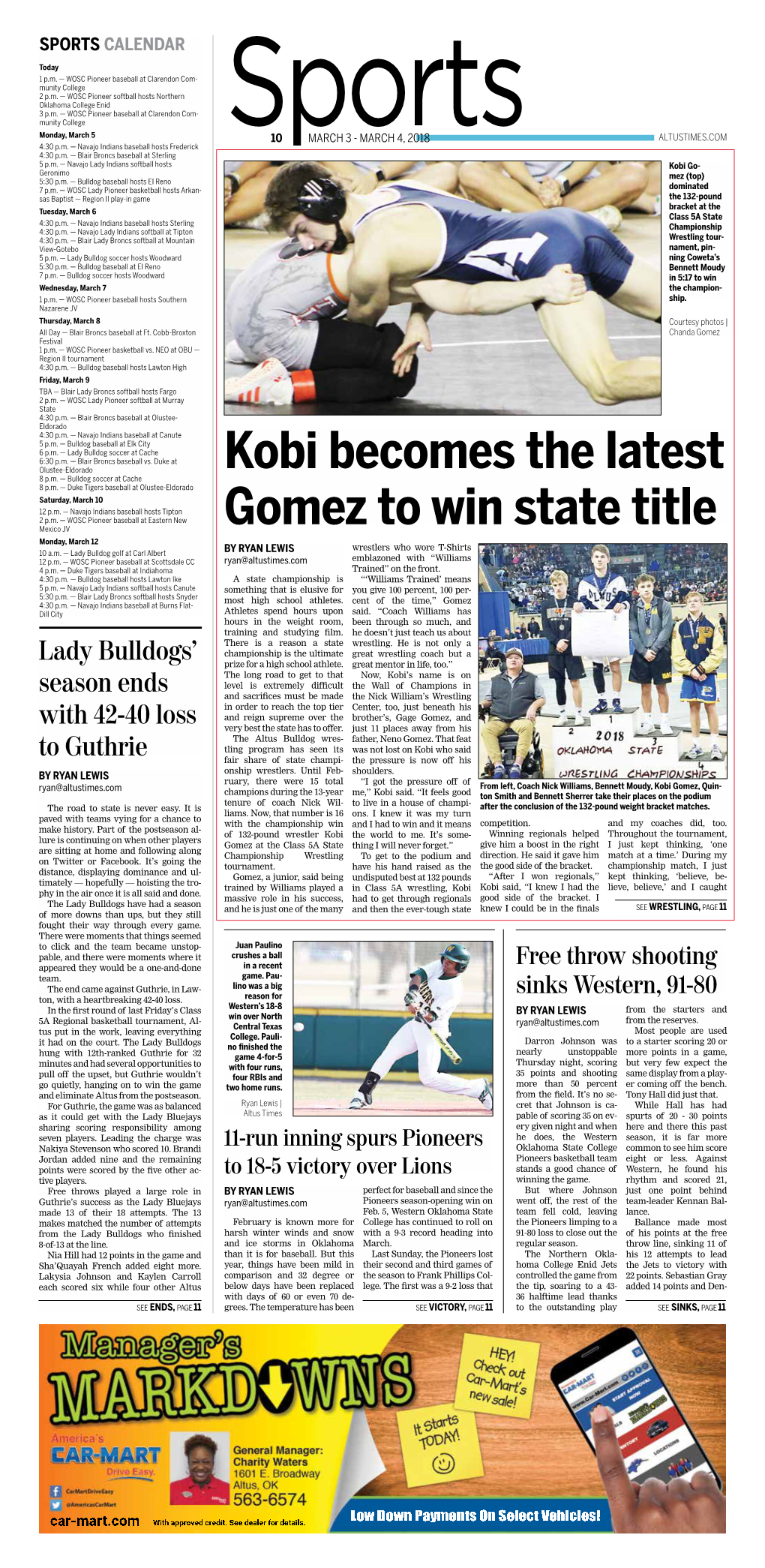 Kobi Becomes the Latest Gomez to Win State Title