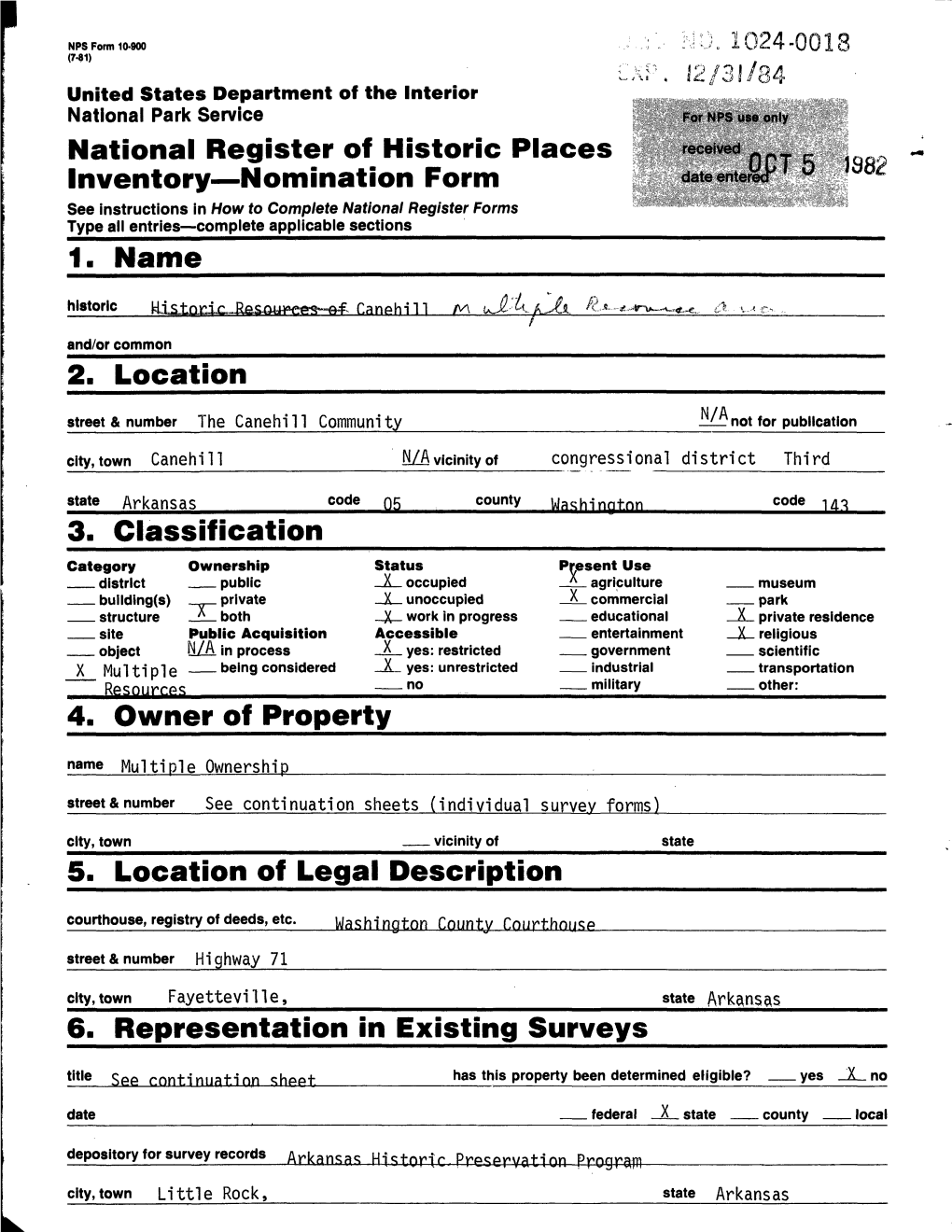 National Register of Historic Places Inventory Nomination Form 1