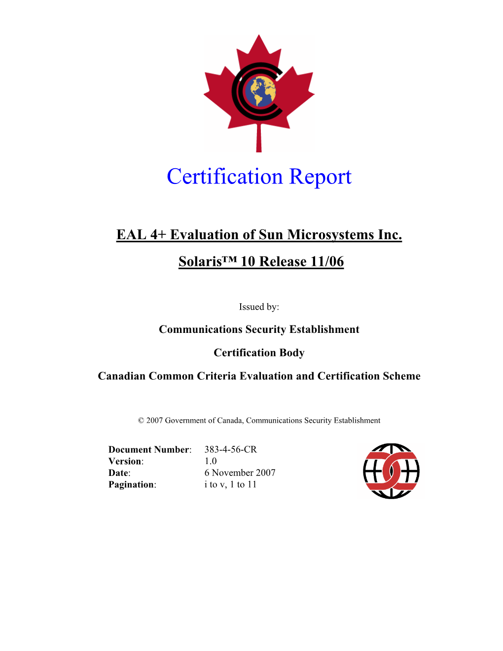 Certification Report