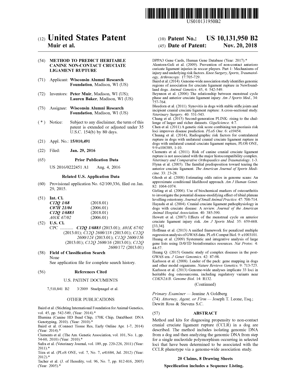 View U.S. Patent No. 10131950 in PDF