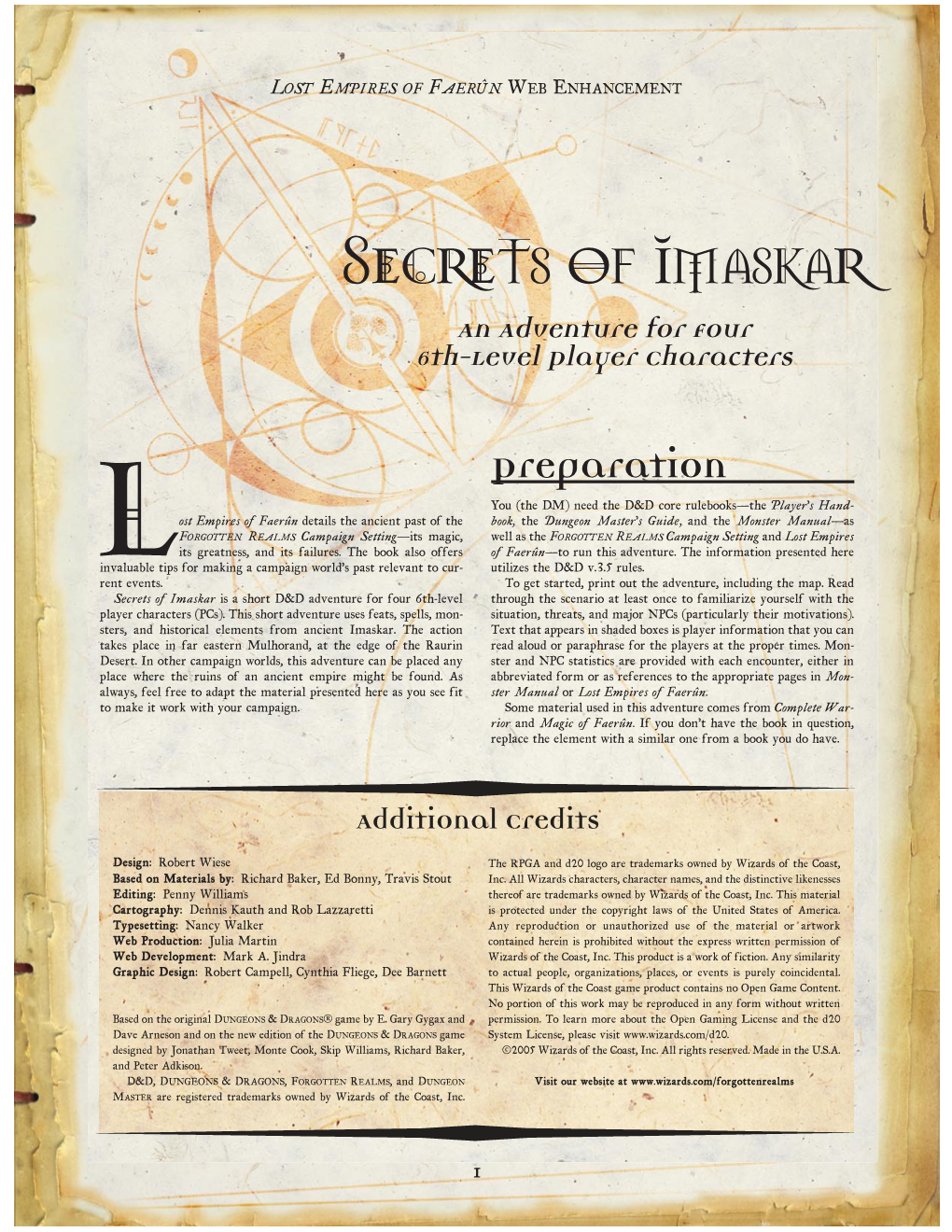 Secrets of Imaskar