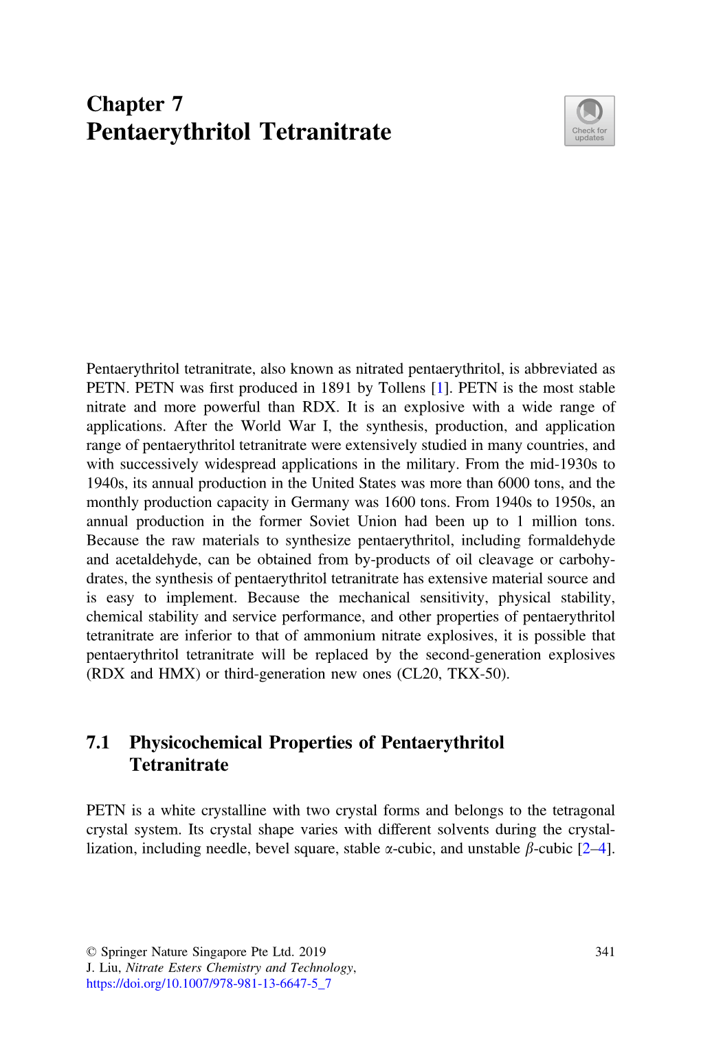 Pentaerythritol Tetranitrate