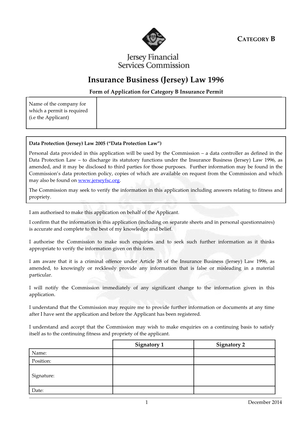 Insurance Business (Jersey) Law 1996