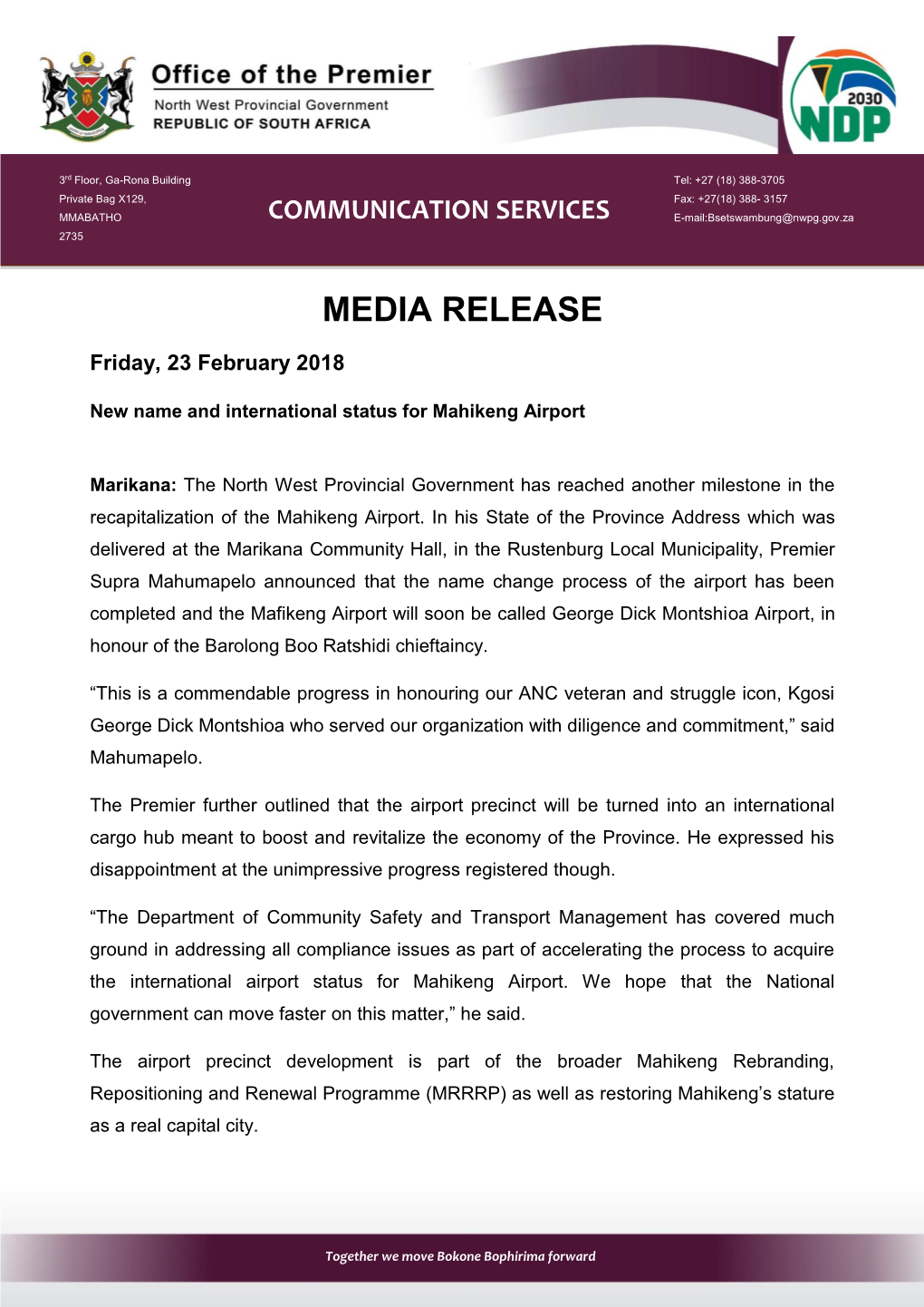 Media Release