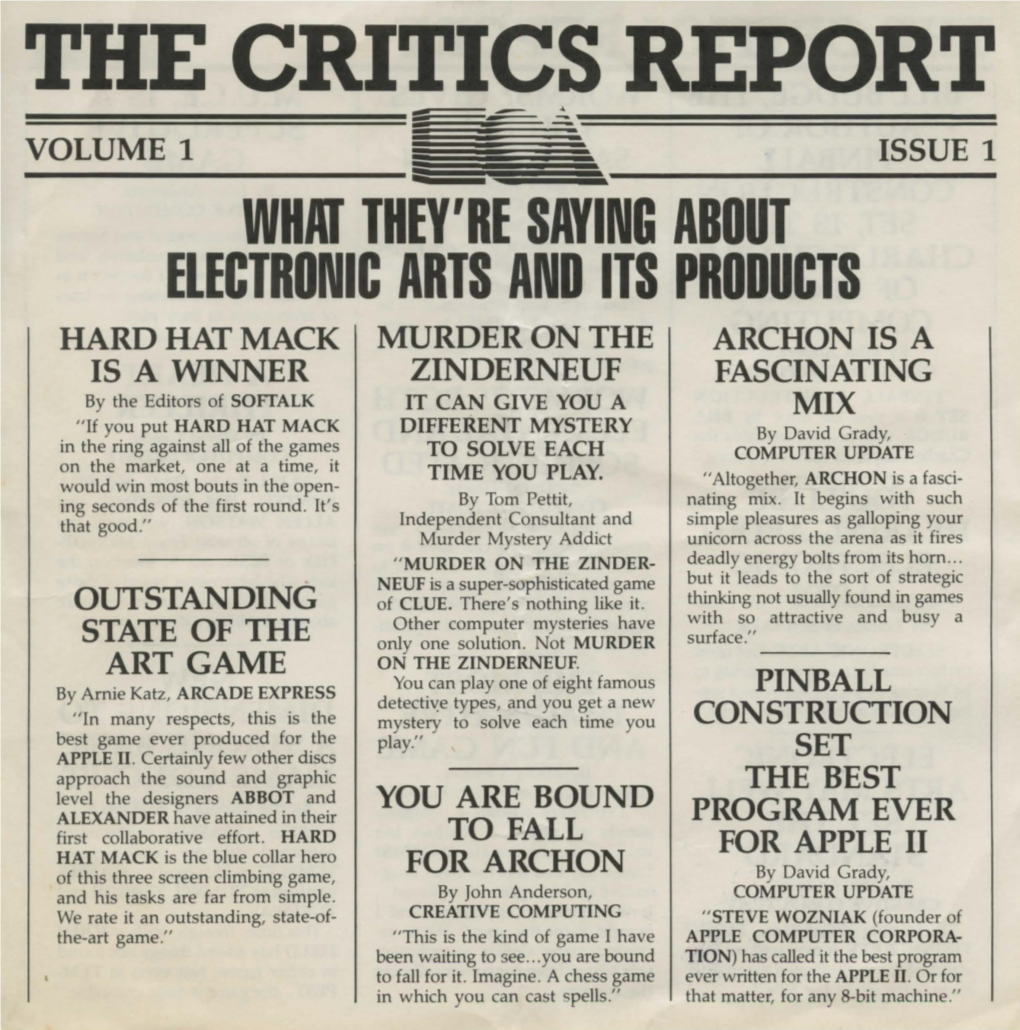 The Critics Report