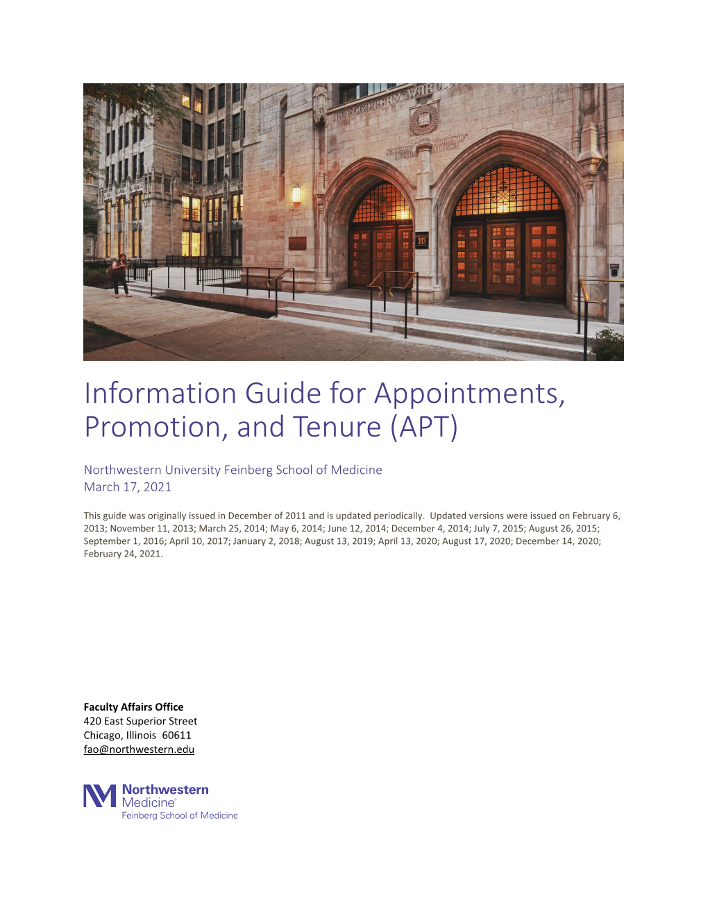 Information Guide for Appointments, Promotion, and Tenure (APT)