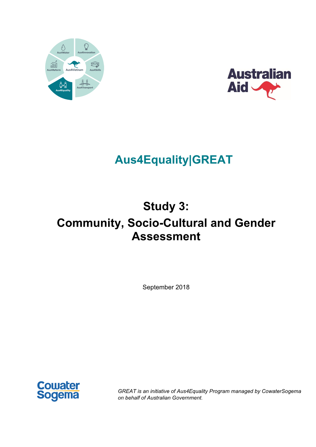 Community, Socio-Cultural and Gender Assessment Aus4equality