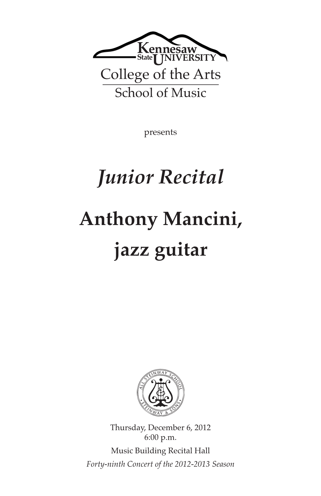 Anthony Mancini, Jazz Guitar