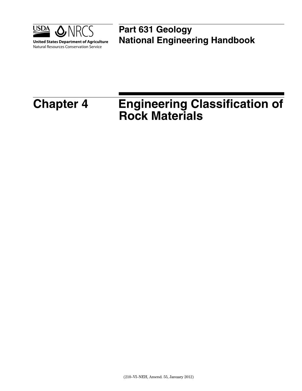 Chapter 4 Engineering Classification of Rock Materials