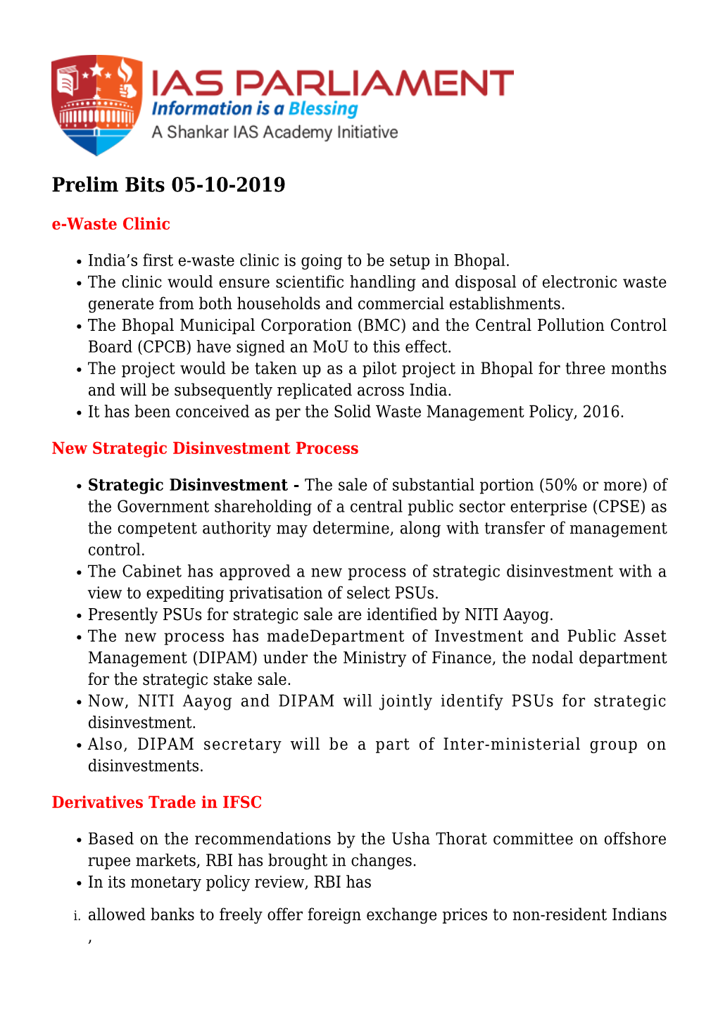 Prelim Bits 05-10-2019 E-Waste Clinic