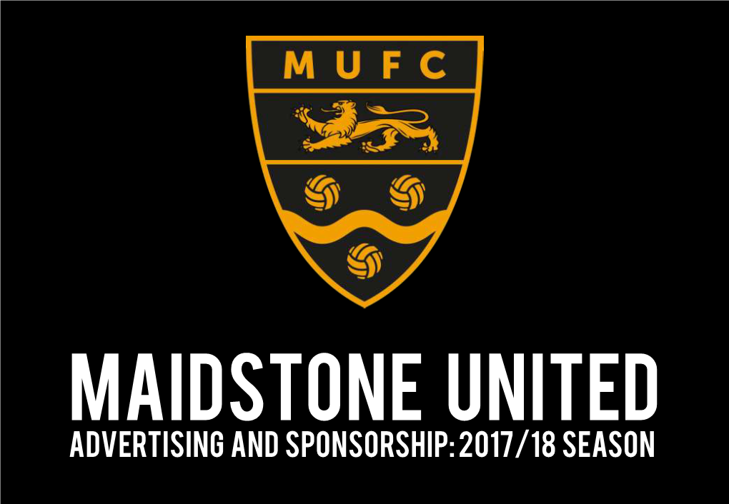 Maidstone United Commercial Brochure 2017/18