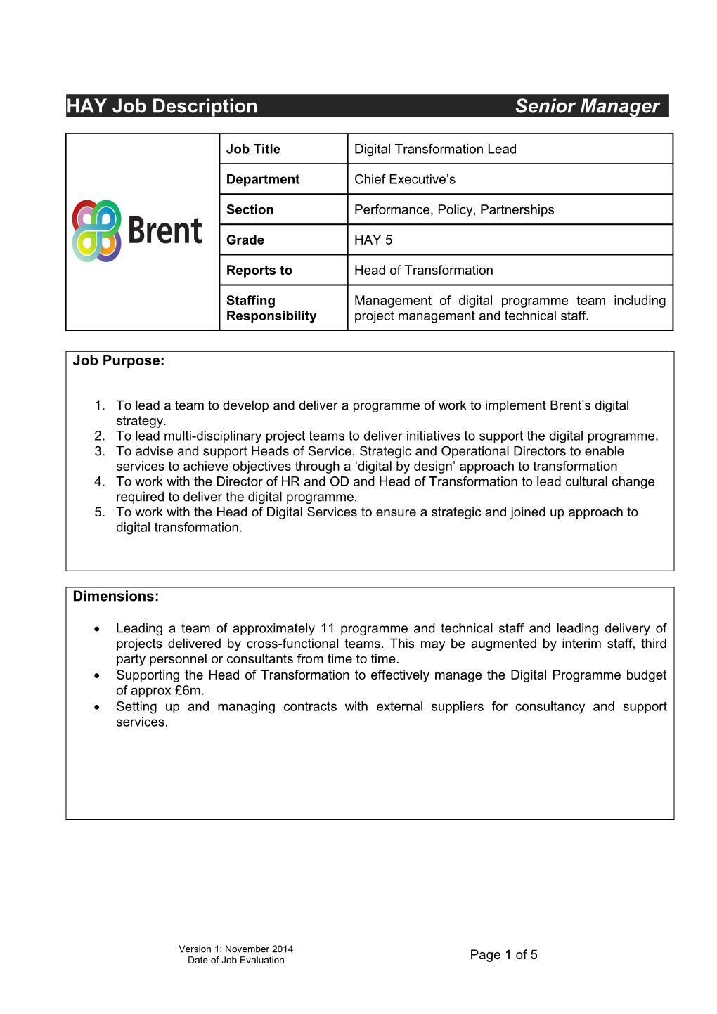Guidance Notes for the Completion of the Job Description Questionnaire s1