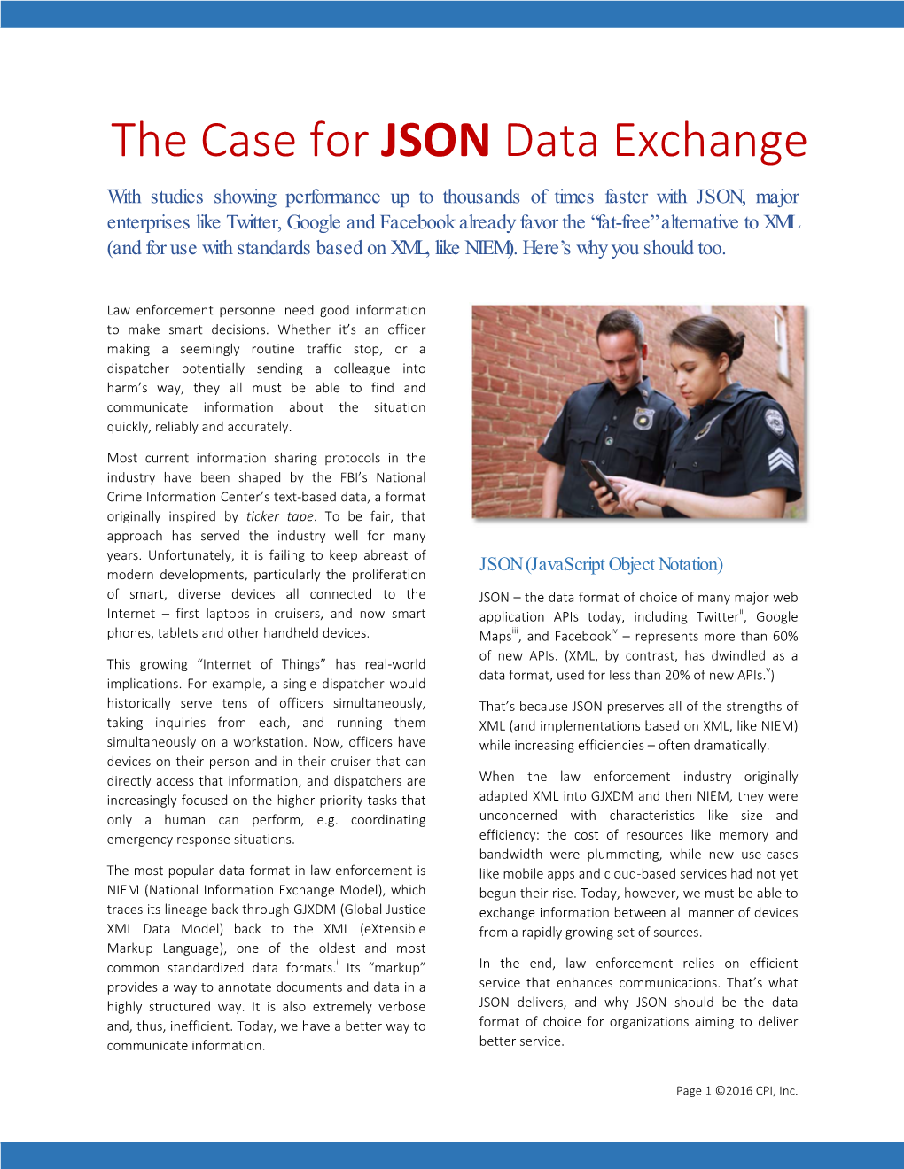 The Case for JSON Data Exchange