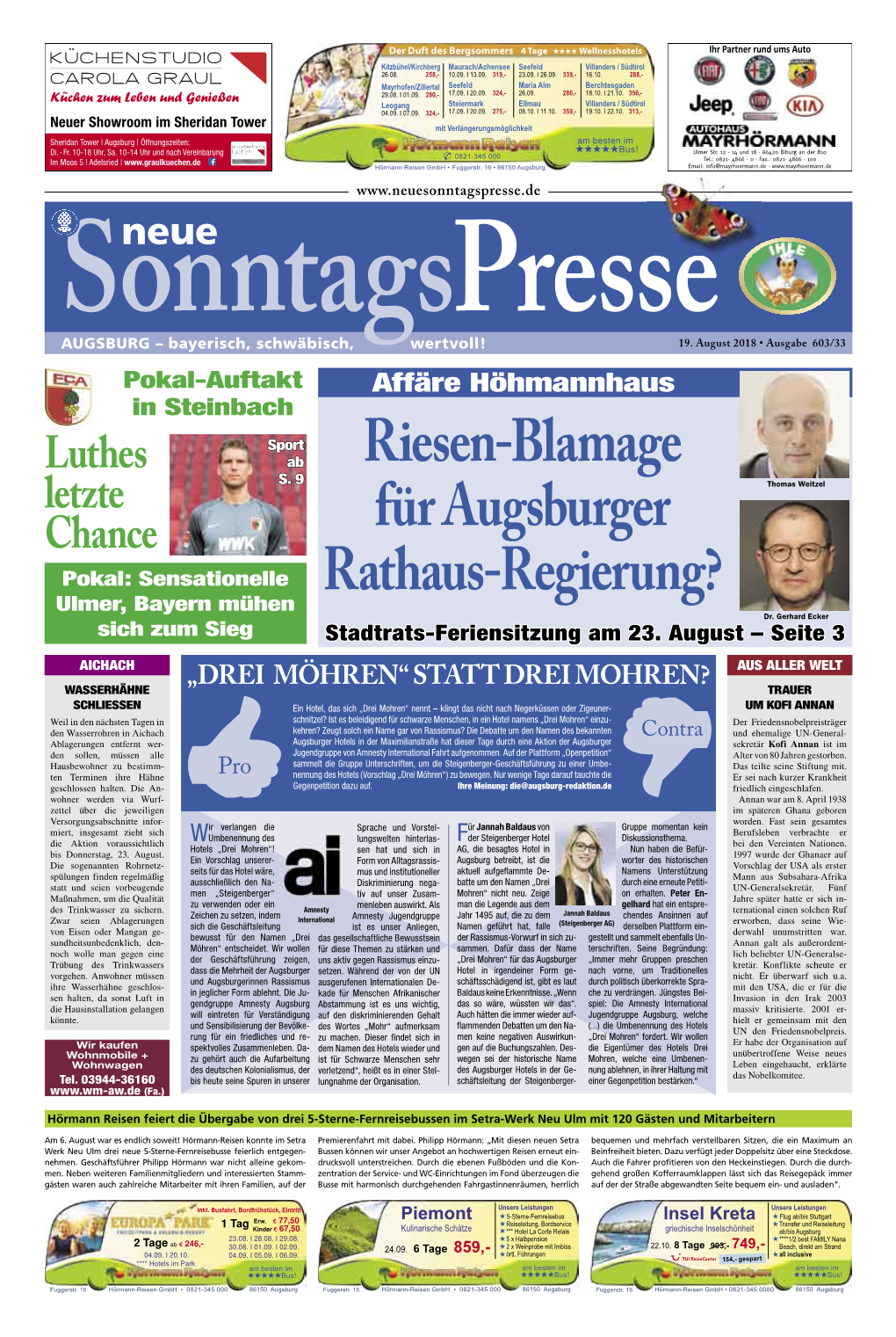 Riesen-Blamage Für Augsburger Rathaus-Regierung?