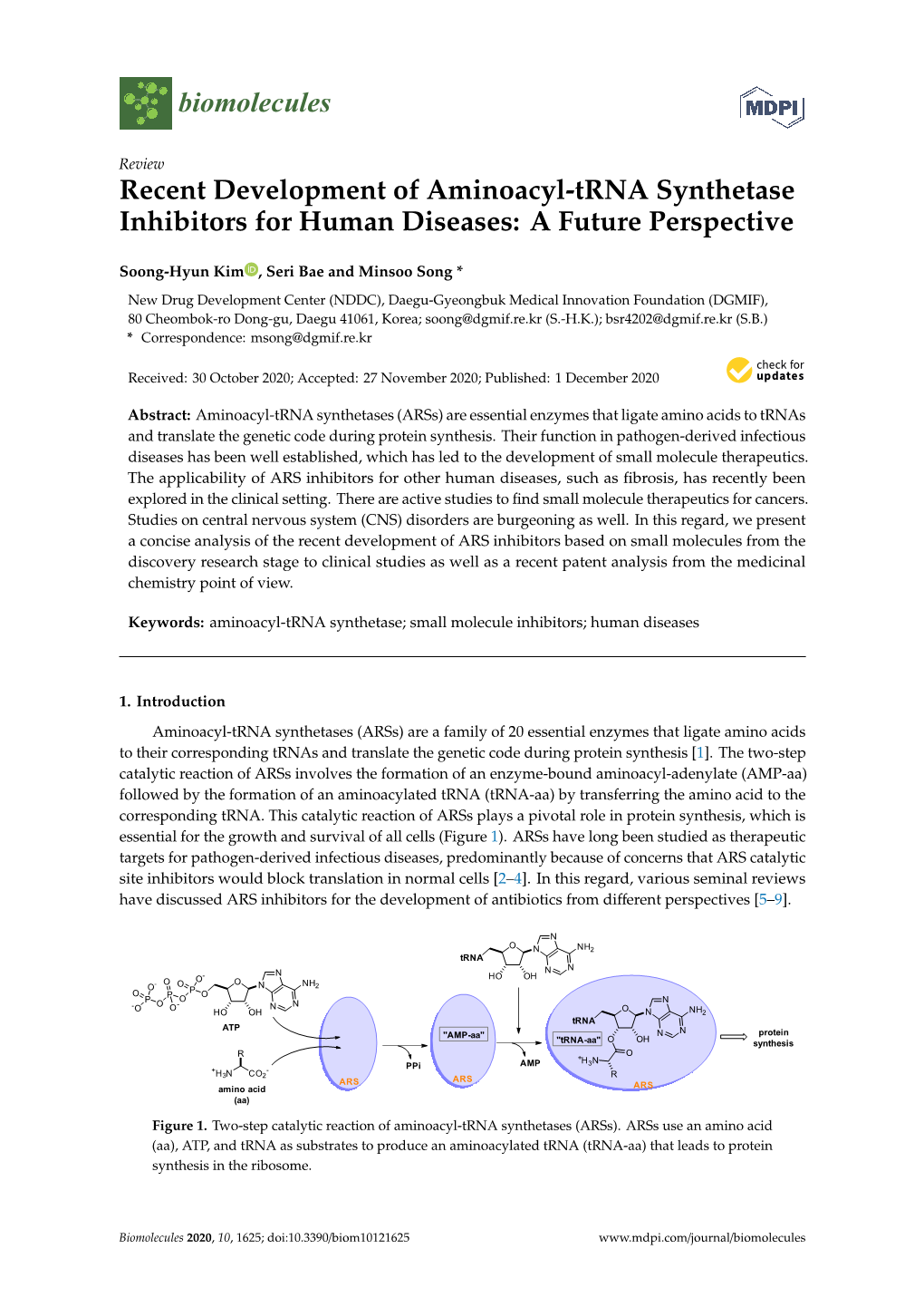 Recent Development of Aminoacyl-Trna Synthetase Inhibitors for Human Diseases: a Future Perspective