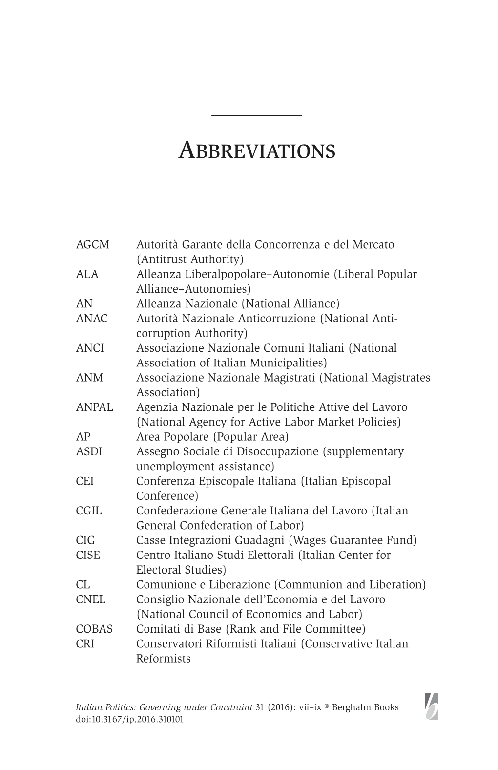 Abbreviations