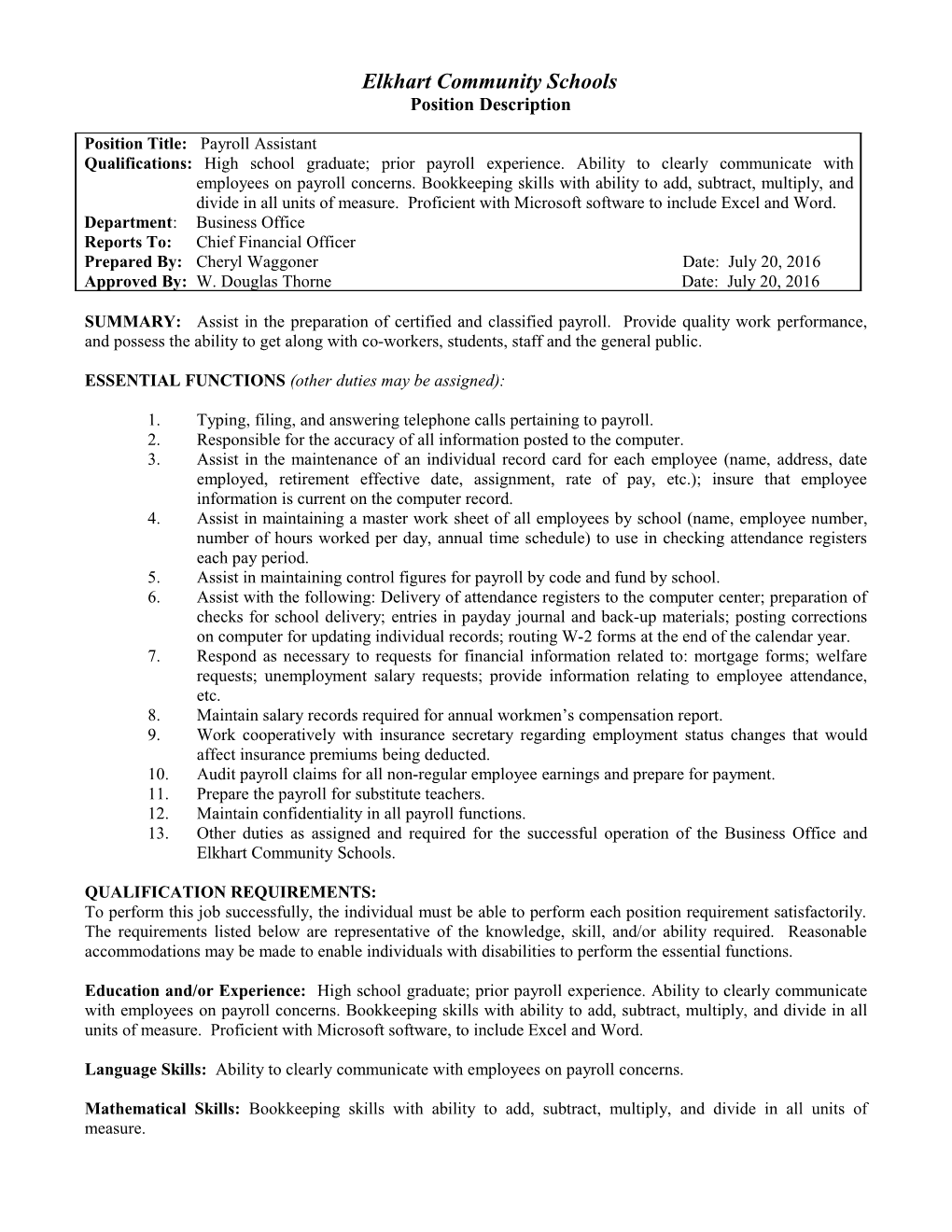 School District Position Description s2