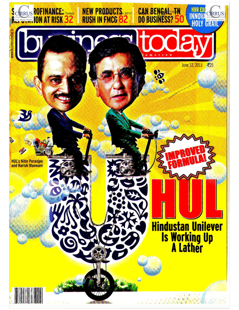 June 12,2011 ?25 HUL's Nitin Paranjpe and Harish Manwani