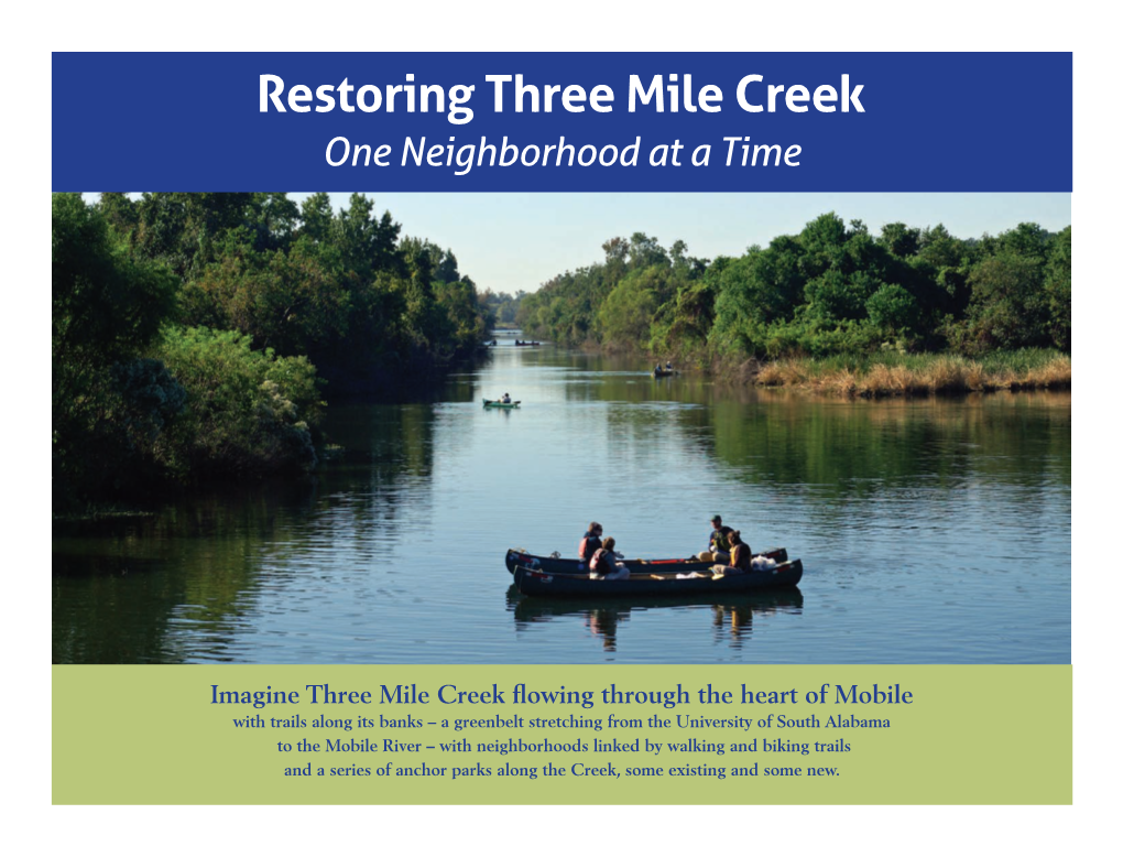 Restoring Three Mile Creek One Neighborhood at a Time