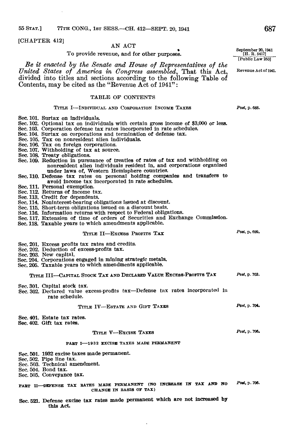 Revenue Act of 1941