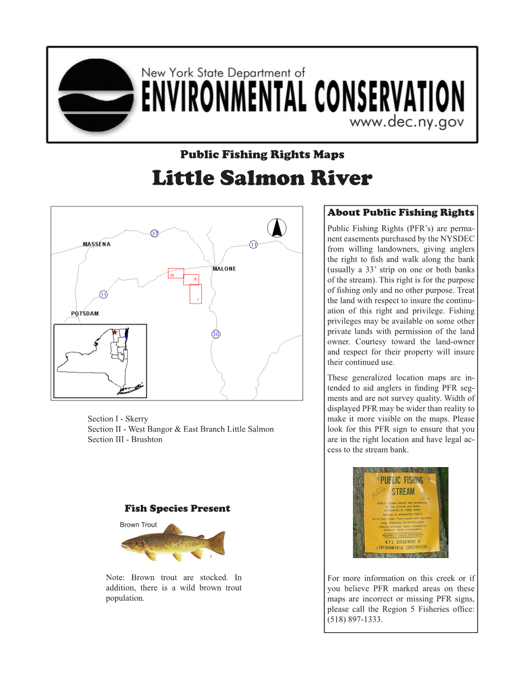 Public Fishing Rights Maps: Little Salmon River