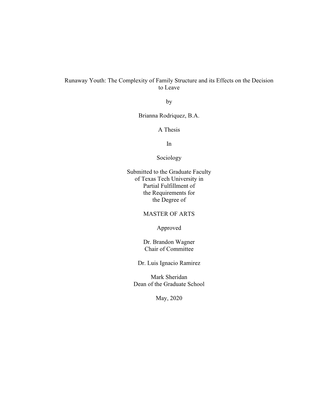 Runaway Youth: the Complexity of Family Structure and Its Effects on the Decision to Leave