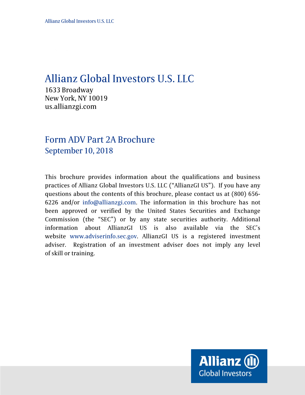 Allianz Global Investors U.S. LLC