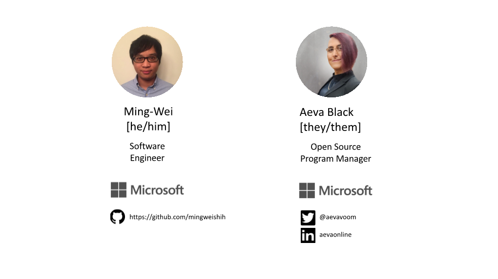 Ming-Wei Aeva Black [He/Him] [They/Them] Software Open Source Engineer Program Manager