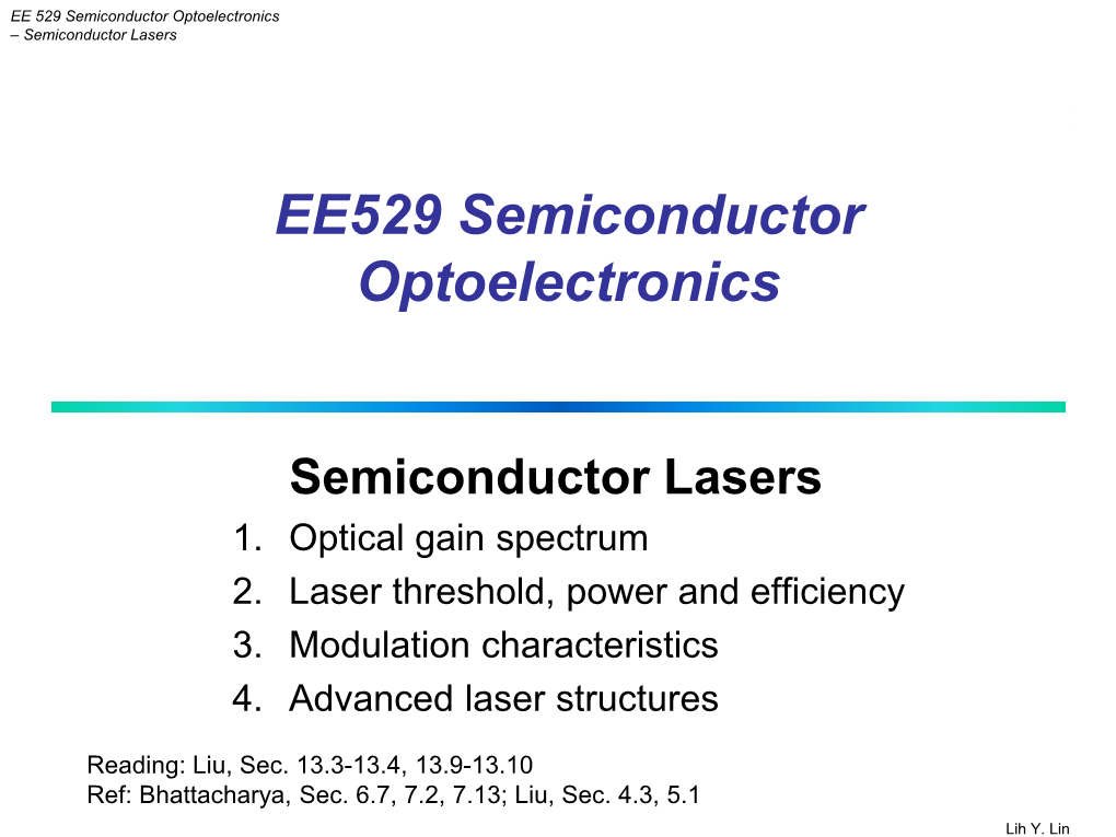 Semiconductor Lasers